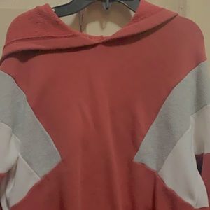 Coral cropped sweater